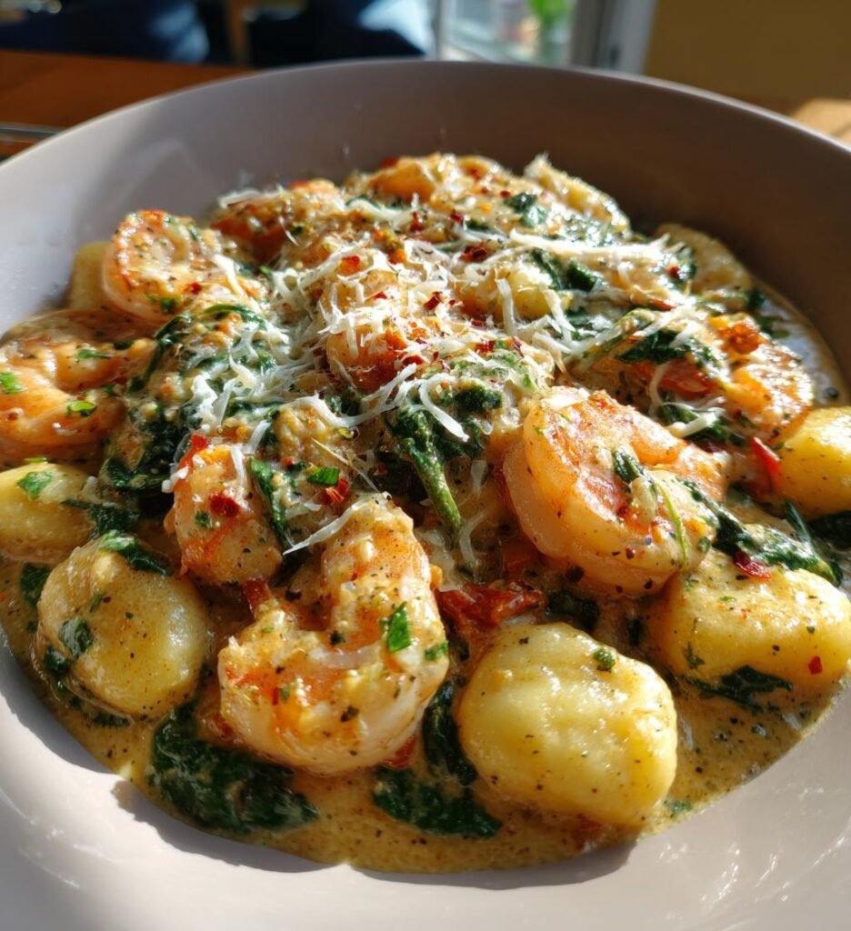 Creamy Tuscan Shrimp Gnocchi
