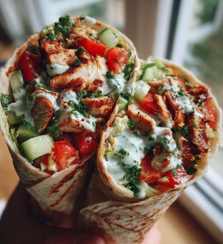Mediterranean Chicken Shawarma Wraps