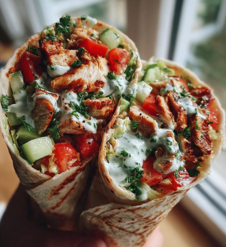 Mediterranean Chicken Shawarma Wraps