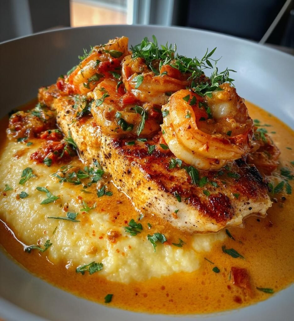 Red Snapper, Shrimp & Grits: A Cajun Cream Dream!