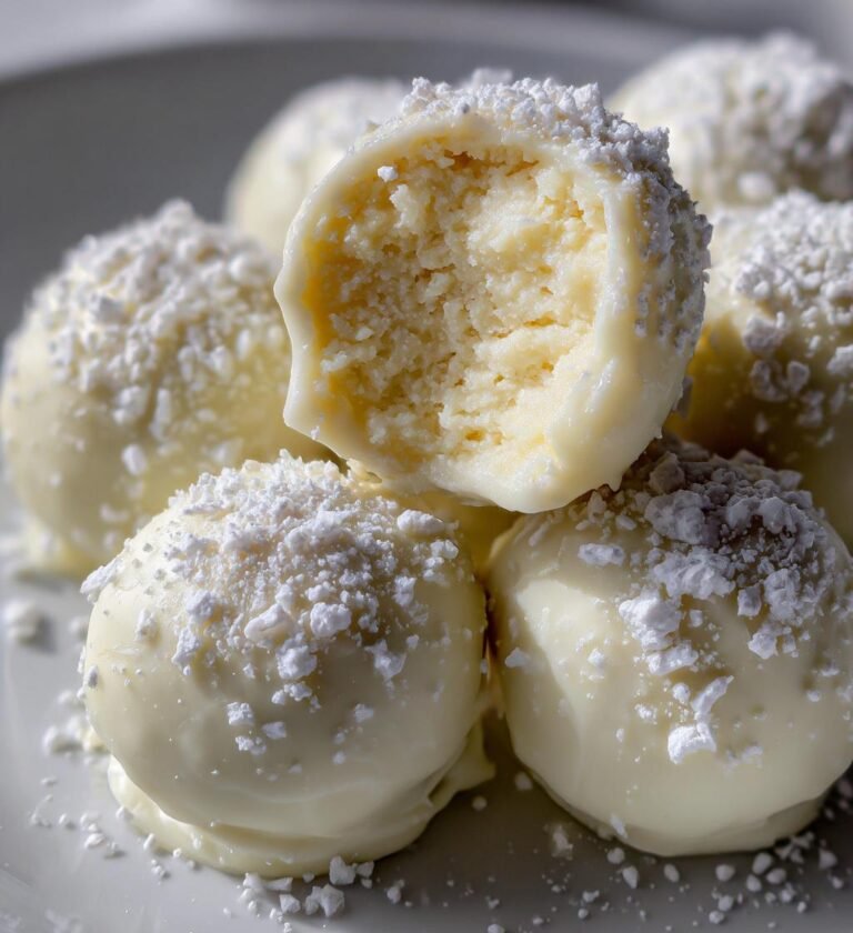 white chocolate cheesecake truffles