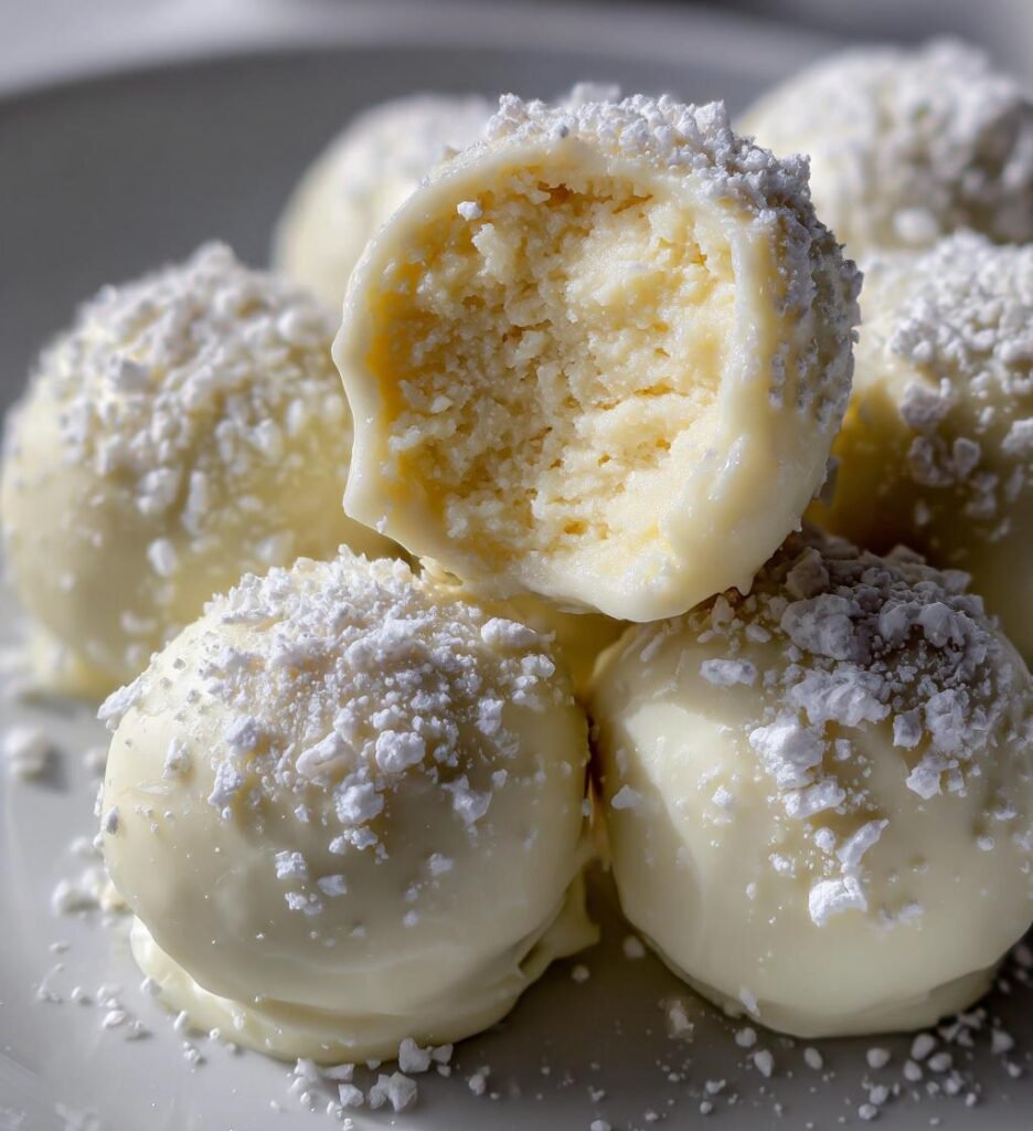 white chocolate cheesecake truffles