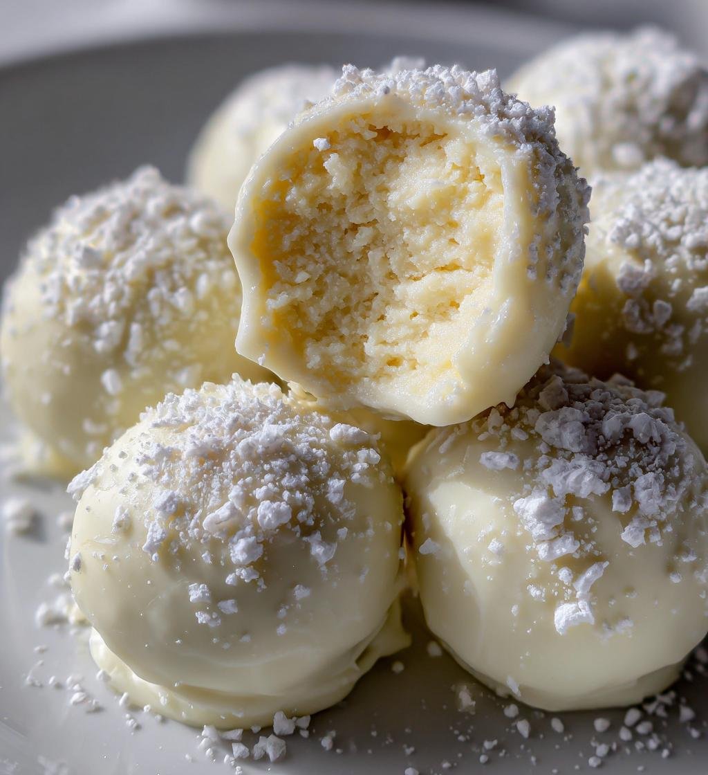 white chocolate cheesecake truffles